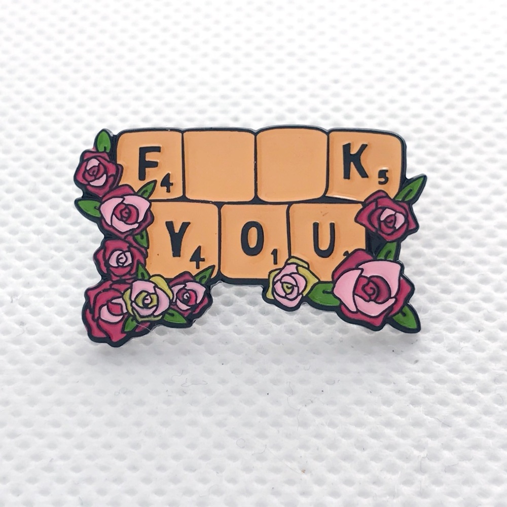 Scrabble Tile pin